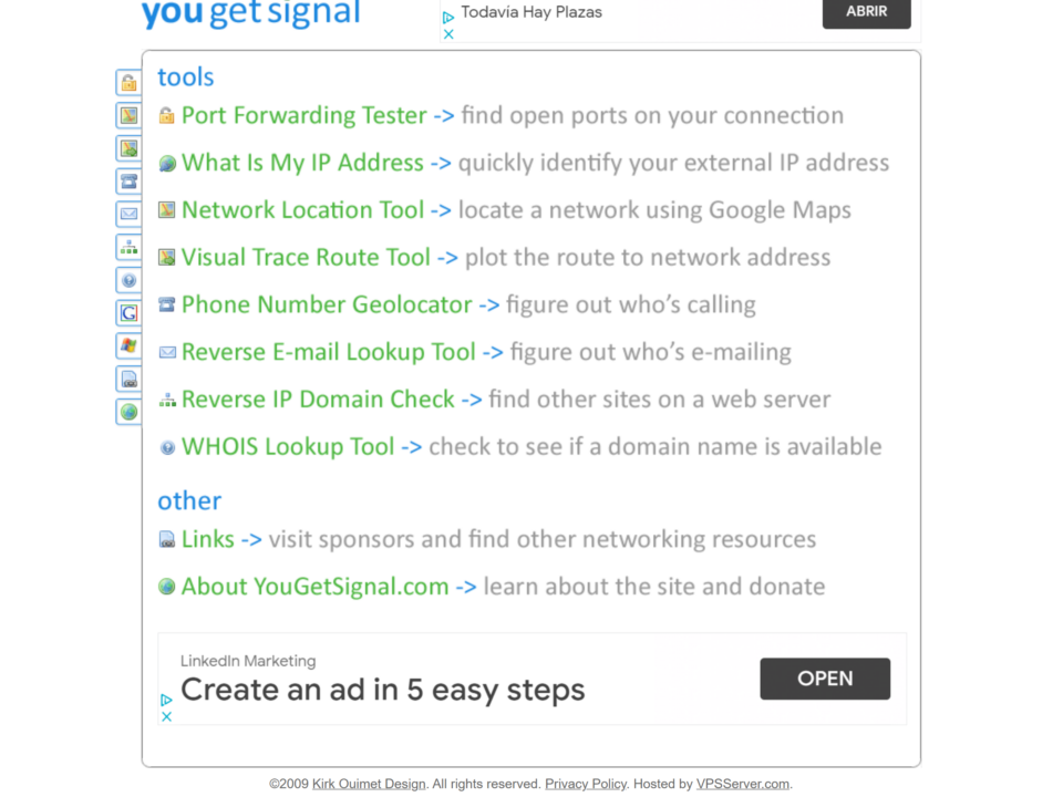 Yougetsignal.com una herramienta OSINT que usaremos para SEO